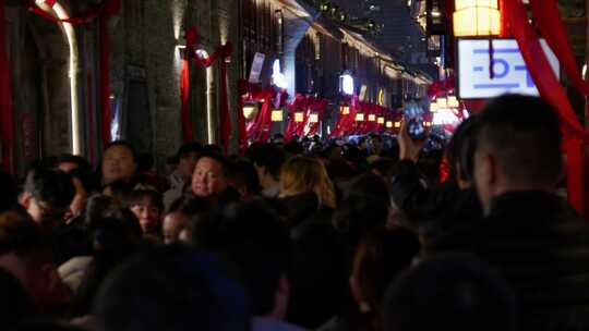 4k台州路桥十里长街元宵夜景