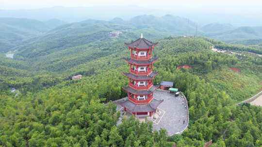 湖南省耒阳市蔡伦竹海风景区航拍