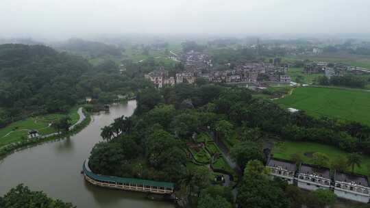 江门自力村航拍风景