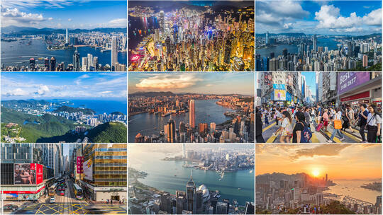 香港航拍延时宣传片合集高清在线视频素材下载