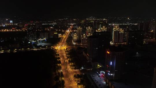 福建漳州市区夜景