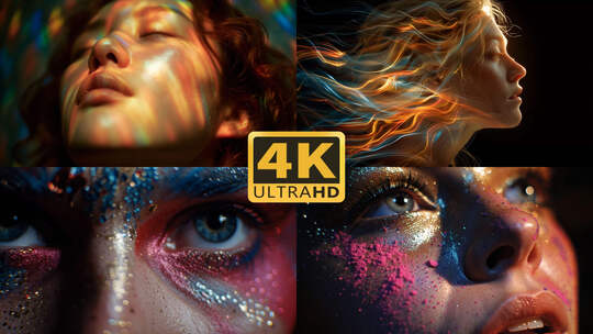 4K全息未来生命抽象概念色彩2