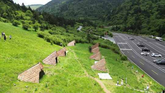 航拍湖北神农架神农坛5A景区