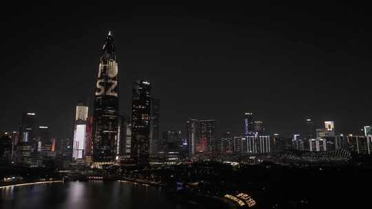 深圳城市夜景高楼俯瞰