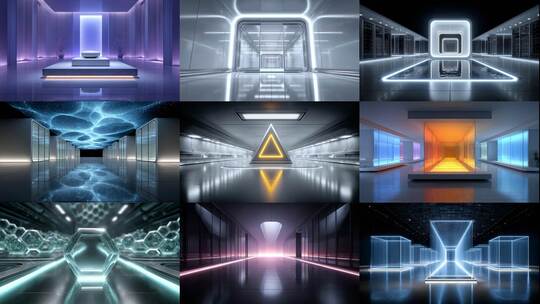 未来空间科技感场景展示高清在线视频素材下载