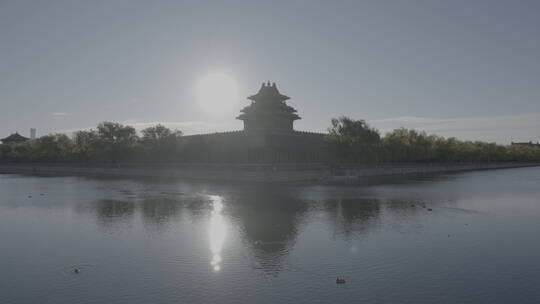 北京清晨日出  角楼日出