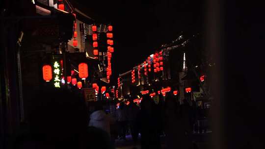 灯笼 夜景 过年 景色 古城 风景 夜生活