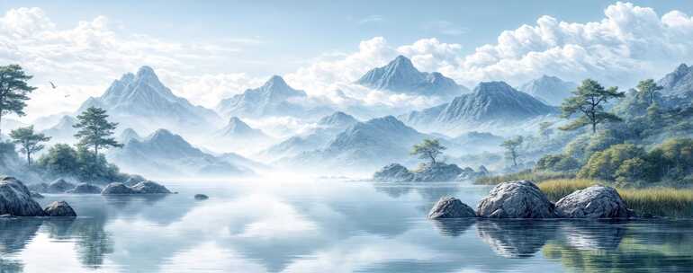 水墨背景 山水背景 古风背景