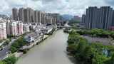 航拍温州南塘文化旅游区南塘大桥高清在线视频素材下载