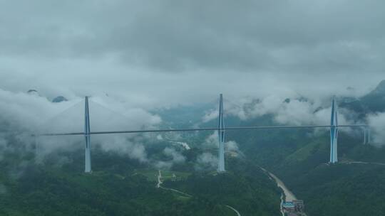 航拍贵州平塘特大桥视频素材模板下载
