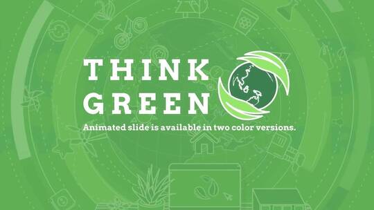 绿色生态动态视频文本过渡AE模板