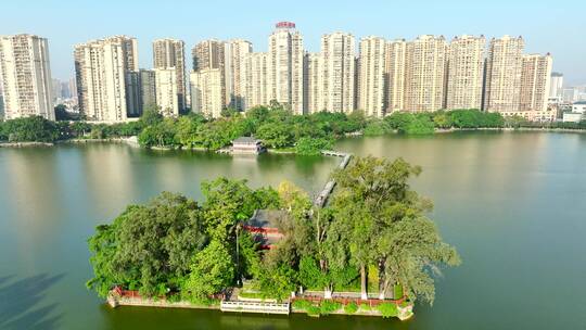 广西省贵港市东湖公园视频素材模板下载