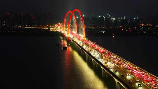 航拍之江大桥夜景