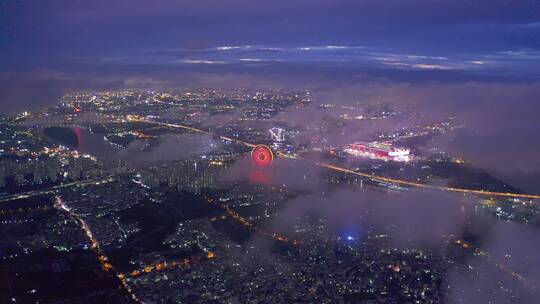 广州圆夜景云海