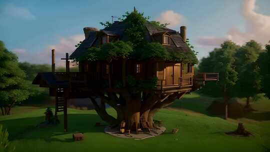森林树屋木屋