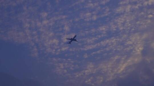 2023飞机飞过头顶低空飞行蓝天白云