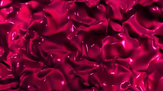潮流动感红色液态流体金属质感抽象循环背景