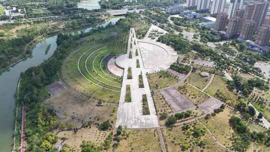 江西抚州凤岗河国家湿地公园航拍