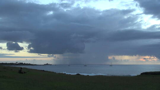 拉帕努伊塔海日落云层景观