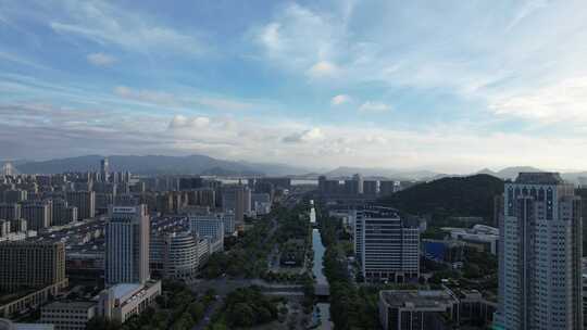 浙江台州城市风光航拍