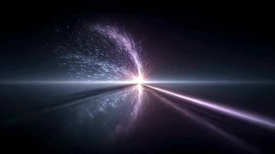 光芒四射能量汇聚于一点