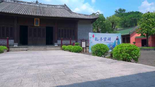 广西南宁孔庙景区传统中式古建筑广场庭院