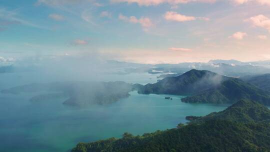 湖泊山川森林风景震撼大气视频素材