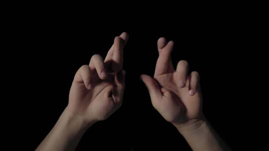 手指交叉，手势，手，手指