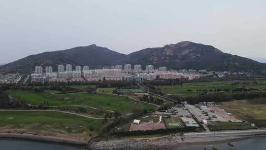 航拍山东青岛城市风光青岛建设