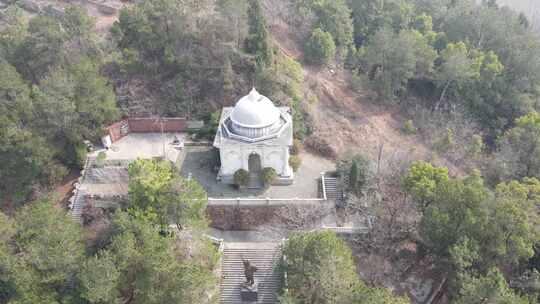 武汉洪山区石门峰纪念公园航拍