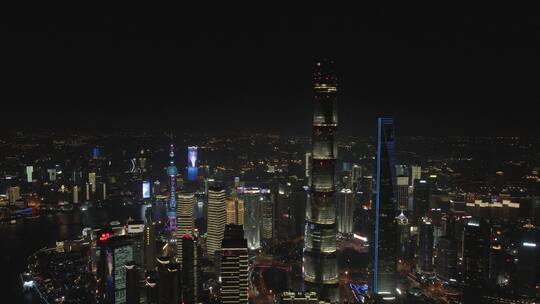 上海外滩夜景4K航拍原素材视频素材模板下载