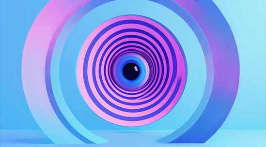 彩色环形隧道背景素材