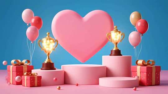 企业年会颁奖典礼荣誉奖杯舞台视频