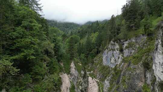 干河床阿尔马赫峡谷巴伐利亚阿尔卑斯山德国