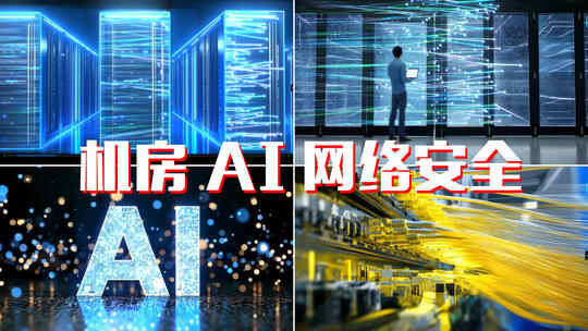 科技感服务器机房数据中心云计算