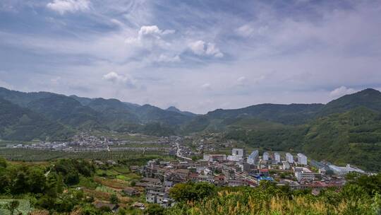 宣传片美丽乡村安康平利延时实拍视频