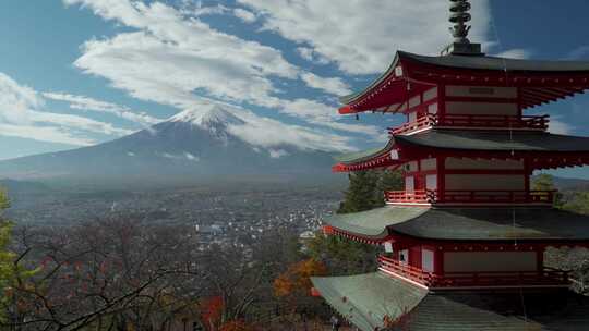 4K 远观日本富士山