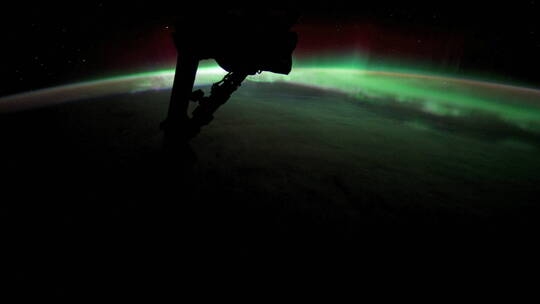 夜晚的地球北极光视频素材模板下载
