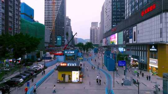 重庆城市风景南坪万达航拍商业街航拍