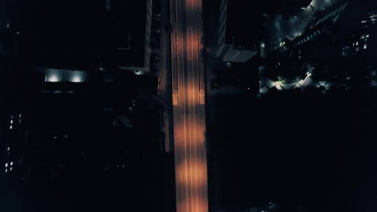 上海道路夜景航拍