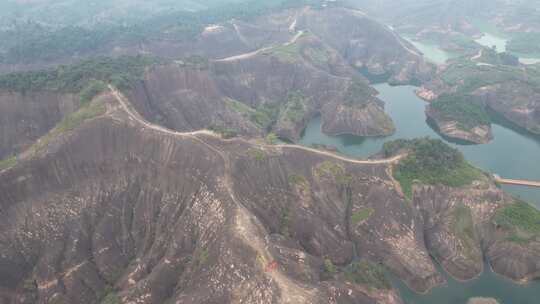 湖南郴州高倚岭风景区丹霞地貌航拍