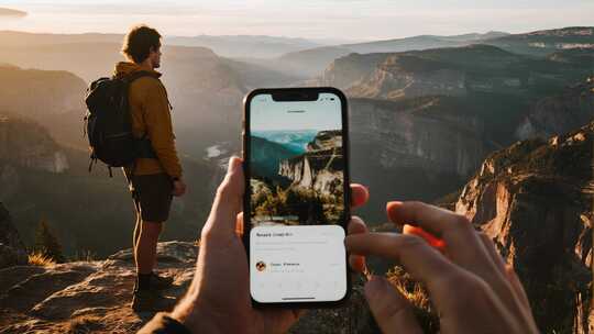 户外旅行手机拍照记录生活VLOG视频