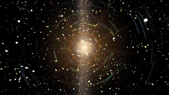 宇宙星空金色粒子背景视频AE模板