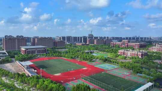 航拍上海临港 临港新片区  上海建桥学院