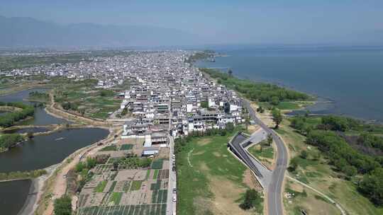 大理洱海边才村民宿建筑风光