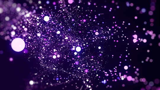 浪漫紫色星星视频素材模板下载