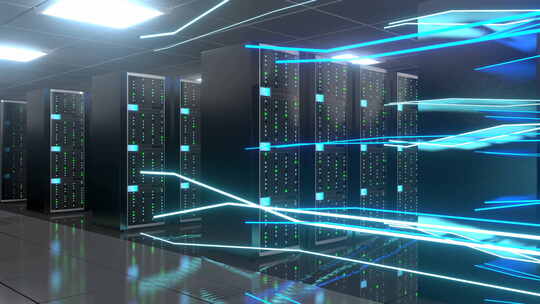 数据机房未来的数据储存概念动画视频素材模板下载