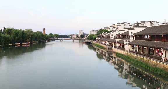 京杭大运河杭州段水乡建筑 杭州塘栖古镇