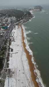 威海国际海水浴场航拍