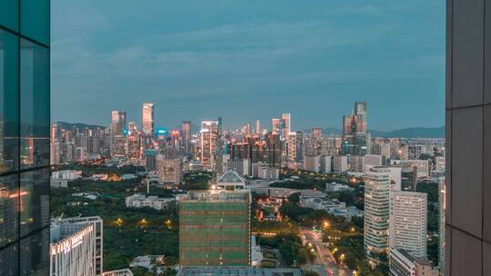 深圳_深圳城市_日转夜延时_前摇4K